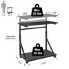fusehome Computer Tower Stand, 2-Tier CPU Stand with Lockable Wheels,