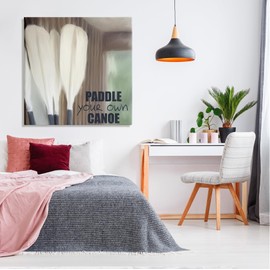 Stupell Industries Paddle Your Own Canoe Canvas Wall Art by Kim Allen