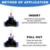 Pack of 15 8 mm OD Pneumatic Plug Connector, 3-Way