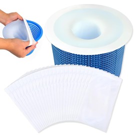 GGUFAY Pack of 20 Pool Skimmer Socks, Swimming Pool Skimmer Filter Net Reusable, Filter Accessories, Protection Pump Filter System Baskets, Skimmer Pool Filter Saver Socks Net