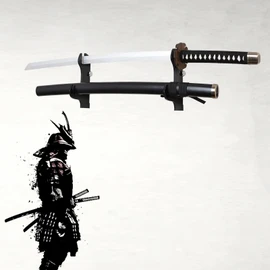 BYTOTU Katana Wall Mount - Black Plexiglass Sword Stand - Samurai Sword Holder
