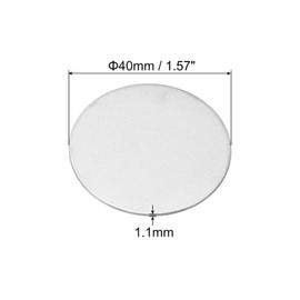 PATIKIL Disco de Acero de 40 mm 10 Piezas de Etiquetas Redondas en Blanco para Estampado de Metal Placa de Disco Redonda para Manualidades 1.57 Pulgadas