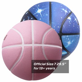 Longsail Indoor/Outdoor Basketballs 29.5"- Basketball Ball Size 7, Composite Leather Basketball for Women Men Youths