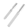 minkissy 2-pack Stainless Steel Nail Files Double Sided Manicure Tools