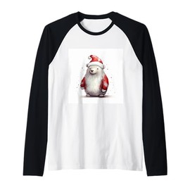 Christmas danish design Polar Bear Winter Raglan Baseball Tee