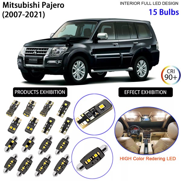 ZIYO 15 Bulbs LED Interior Light Kit for Mitsubishi Pajero