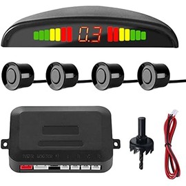 Sensores de estacionar de marcha atrás para coche, sistema de radar de estacionar de marcha atrás, kit de sensor de estacionar de coche, 4 sensores