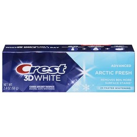 Crest 3D White Advanced Teeth Whitening Toothpaste, Arctic Fresh, 2.4 oz