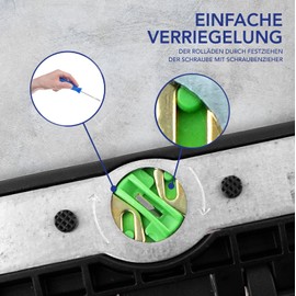 Selve Secublock Burglary Protection for Roller Shutters - 2 Piece Push Up Safety with Fixed Shaft Connector - Burglary Lock for Box Depth of 155-180 mm - Pack of 2