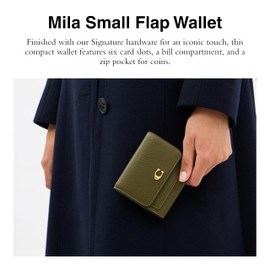 Coach Women's Mila Small Flap Wallet, B4/Olive