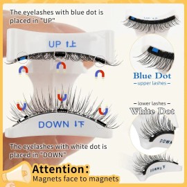 Kit De Pestañas Postizas Magnéticas Con Clip 2 Pares