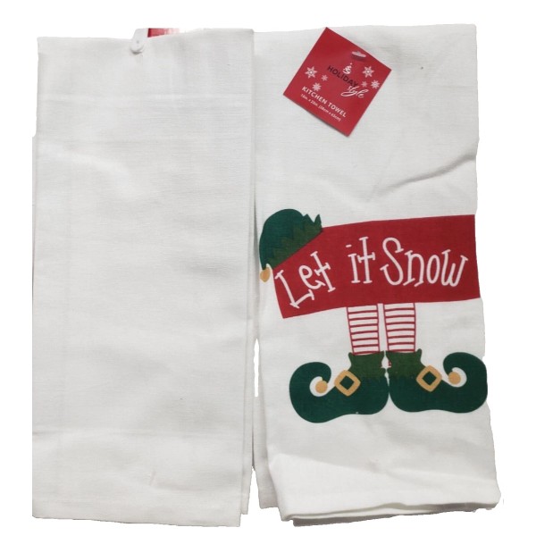 Nidico Set of 2 Same Thin Flour Sack Towels (15"x25")