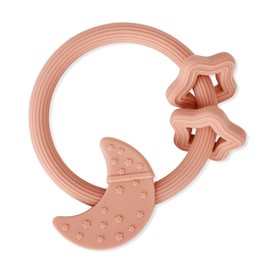 Eoopoon Silicone Baby Teething Toy, Silicone Baby Teether for Babies 3 Months+, BPA Free, Boys Girls Shower, Birthday, Christmas Gifts (Cotta)