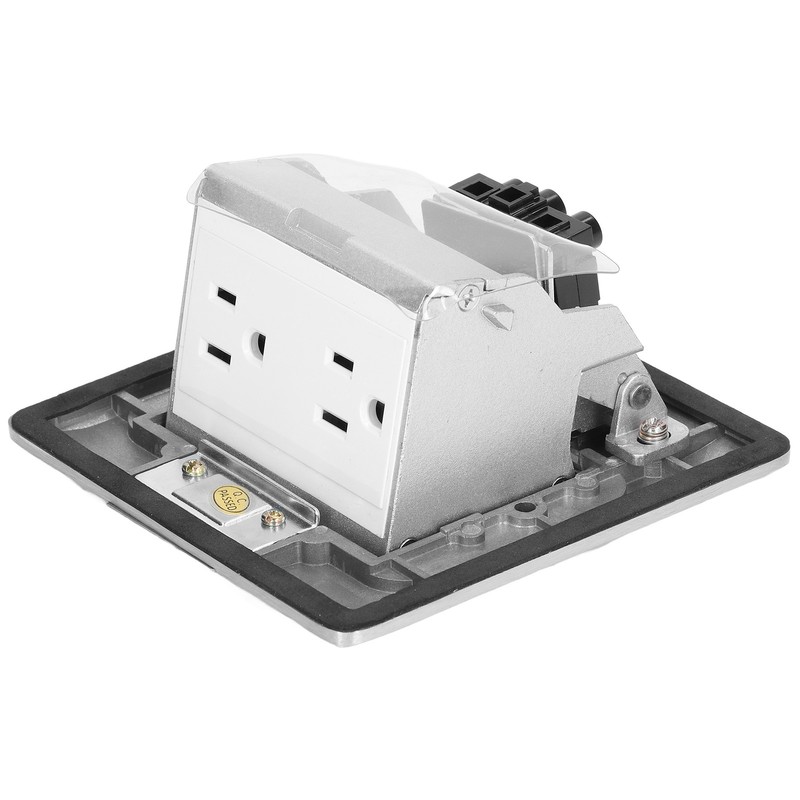 Concealed Recessed Socket Aluminum Alloy PC Desktop Outlet for Residences