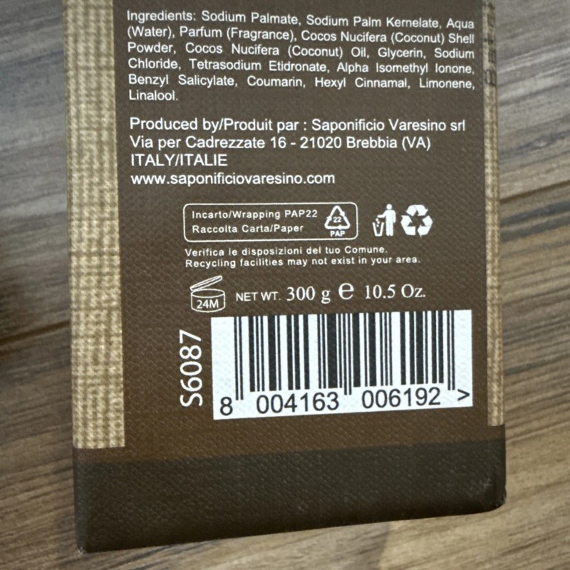 Sapone Artigianale Italiiano 2 Pcs Sai Sapone Artigianale COCONUT Scrub