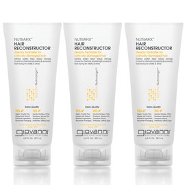 GIOVANNI Nutrafix Hair Reconstructor - Moisturizing Repair for Damaged Hair, Infused with Natural Botanical Ingredients, Encourages Thickness & Volume, Color Safe, Salon Quality - 6.8 oz (3 Pack)