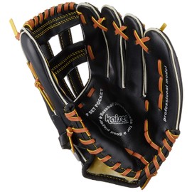 Kaiser KW-323 Dragonfly Gloves, Black, 12 Inches, Baseball, Catchball, Practice, General Use, Soft Leisure and Family Sports