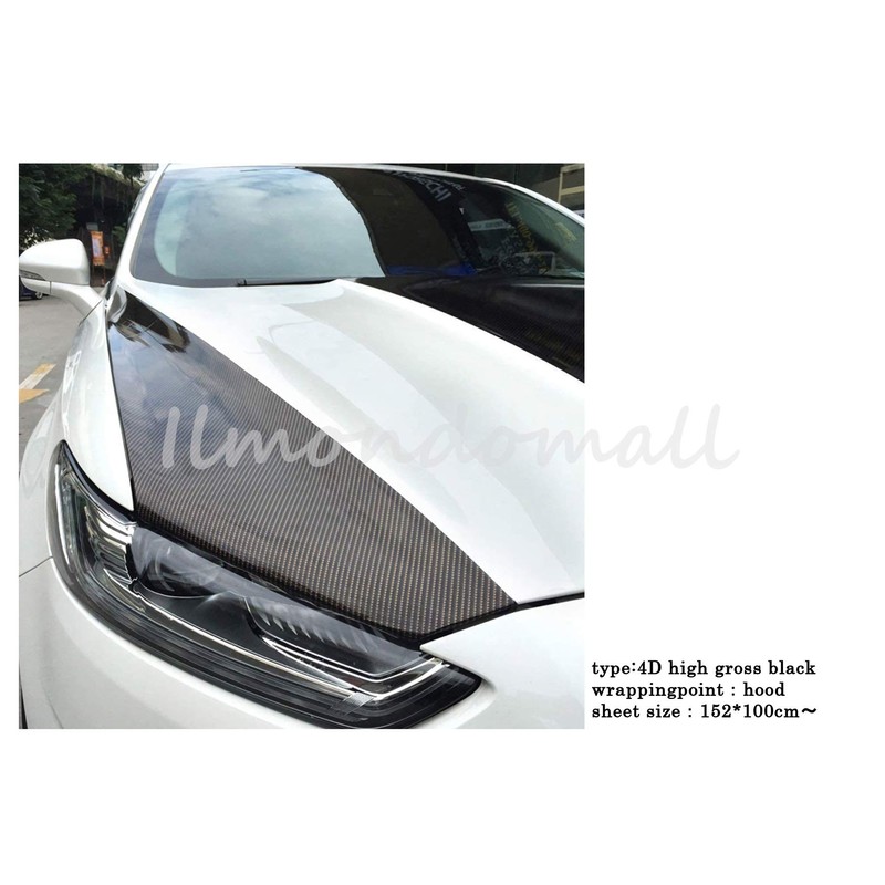 IlMondoMall 6D Carbon Sheet Real Wrapping Sheet Black Carbon Wrap