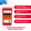 Ever Ready First Aid Sharps Container with Split Lid Design