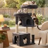 Heybly 34.6" Cat Tree Anti-Tipping Floor Cat Condo for Kittens,