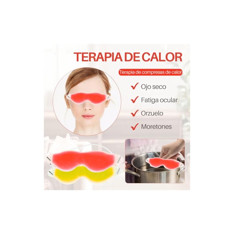4 Antifaz Gel, Descanso Ojos Relajante Antifaz, Migraña, Estrés, Compresa