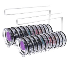 Cup Lid Organiser Pack of 2 Cup Lid Holder Under Cabinet Cup Lid Hooks for Kitchen Worktop Cabinet