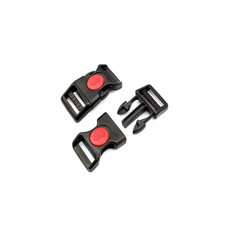 M-Teile-Store 10 Buckles with Safety 25 mm Buckle Collar Black