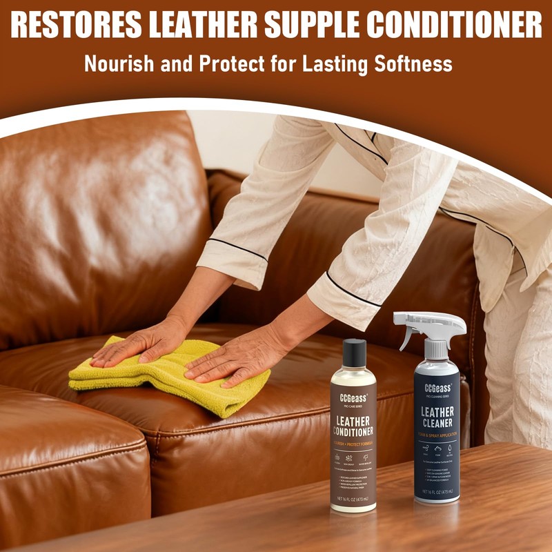 Leather Cleaner and Conditioner Kit – 2×16oz | Leather Cleaner
