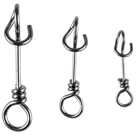 Fastach Snaps Fishing Extra Strong, LMAB Easy Snap Carabiner Swivel Clip Set for Zander Fishing, Pike Fishing, Spin Fishing for Bass, Trout, Zander & Pike, Size M, 12.0 kg