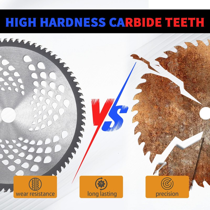 IRONHIT 9" x 20T Chainsaw Tooth Brush Cutter Blades, 9"