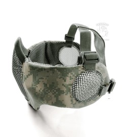 SHENKEL Ear Protection Anti-Fog Mesh Mask Half Face Guard Face Mask ACU