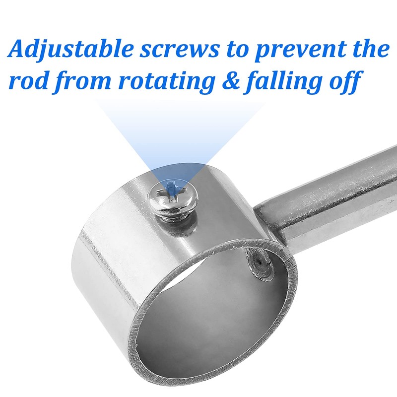 Jiozermi 4 Pcs 1-1/4 Inch Curtain Rod Bracket, Ceiling Mount
