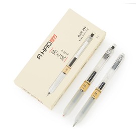 czxwyst X97 Retractable Gel Ink Pens 0.5mm Fine Point (Black Color 12-Pack)