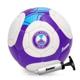 Franklin Sports NWSL Orlando Pride Soccer Ball - Kids Mini Size 1 - Skill + Training Soccer Ball for Kids + Adults - Great for Boys + Girls - Air Pump Included