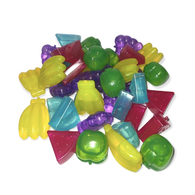 eMKay® Plastic Reusable Washable Assorted Fruit Shaped ICE Cubes (Pack