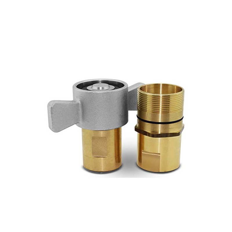 1 1/4" NPT Wet-Line Wing Nut Hydraulic Quick Disconnect Coupler/Coupling
