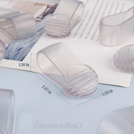 Framendino, 16 Pack Towel Clips Clear Towels Clamps Chair Clip for Bathroom Kitchen Fixing