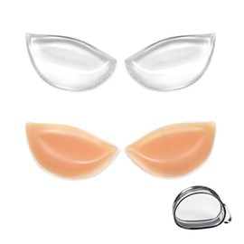 XFSRG 2 Paar BH Einlagen Silikon Push Up BH-Einlagen Bikini Herausnehmbaren EinsäTze Pads Polster BrüSte mitAufbewahrungstasche für Badeanzüge Brustpolster große Brüste Unsichtbare（#B）
