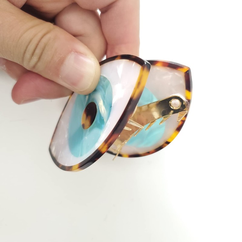 Big Evil Eye Claw Clips,Cellulose Acetate Hair Clips,Hair Claw Clips