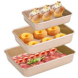 Amagabeli Tray for Oven Baking 9/11/13 Inch Cookie Sheets for Baking Baking Sheets for Oven Roasting Pan Barbeque Grill Pan Jelly Roll Pan BG286