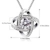 B.Catcher Women's Necklace, Jewellery, Pendant, 925 Sterling Silver Twist Cube