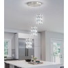 3-Lights Modern Crystal Pendant Lights for Kitchen Island LED Dimmable