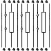 Zwinz 10 Pack Wrought Iron Balusters, 44" Metal Stair Spindles