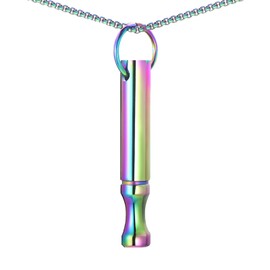 craftsmanscore Stress Relief Breathing Necklace，Stainless Steel Mindfulness Necklace Anxiety Relief for Women Men (multicolour)