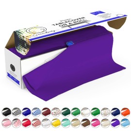 Grandipity Plastic Tablecloth Roll - 54" x300' Purple Plastic Table Cloths for Parties Disposable with Cutter Box - Cut to Size Disposable Tablecloth Plastic Table Cover for Rectangle & Round