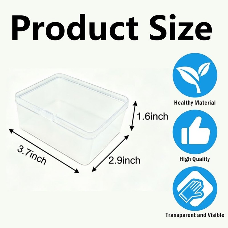 ADERBAKS 4PCS Game Card Storage Box, Clear Plastic UNO Card