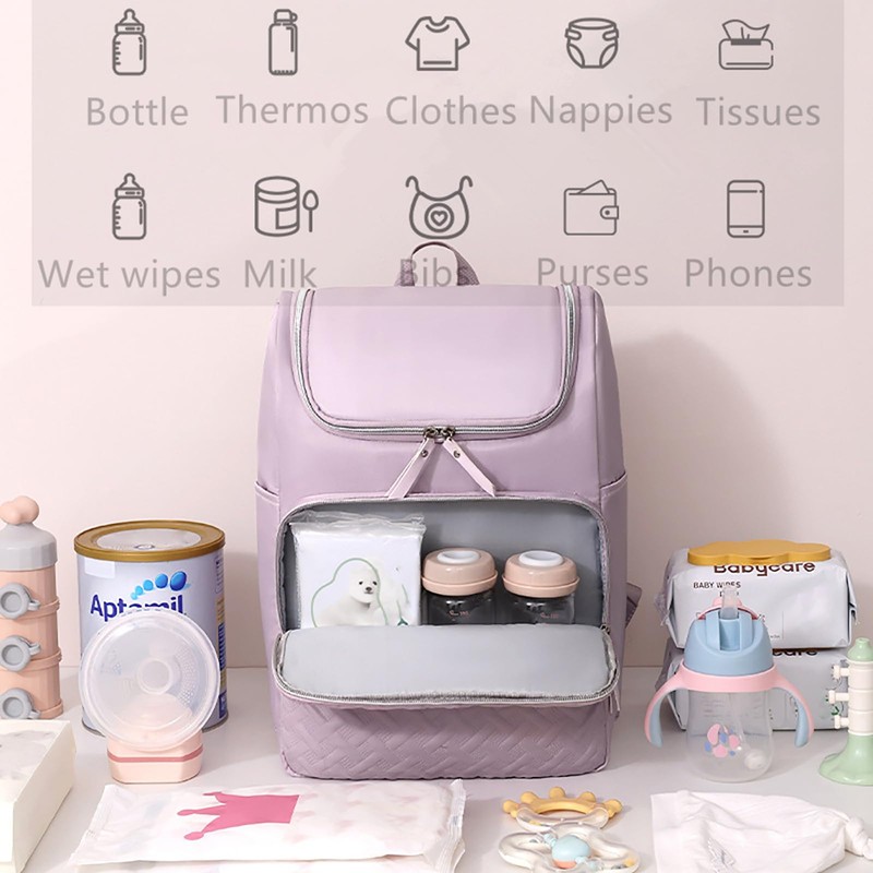 Fexkean Baby Changing Backpack,Stylish Large Nappy Baby Bag,Multifunctional Travel Waterproof