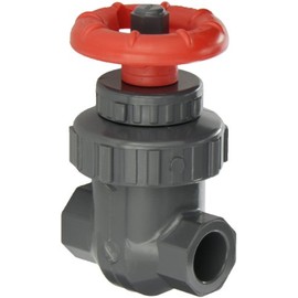 Spears PVC Gate Valve, Non-Rising Stem, Buna-N O-Ring, 2" Socket