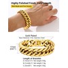 PROSTEEL Thick Gold Bracelet Gold Chain Men Bracelet