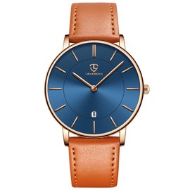 BEN NEVIS Mens Watches, Minimalist Fashion Simple Wrist Watch for Men Analog Date with Leather Strap